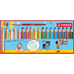 Stabilo, Kredki Woody Stabilo 3W1 Corex 18Kol +