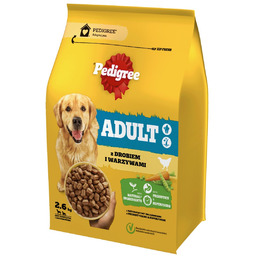 PEDIGREE Adult 3x2,6 kg z drobiem i warzywami