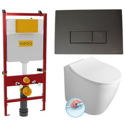 Miska WC stojąca 36,3x40x52 cm+ Stelaż profesjonalny podtynkowy