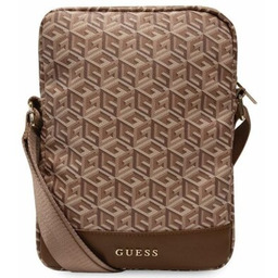 GUESS Torba na tablet GCube Stripe Brązowy
