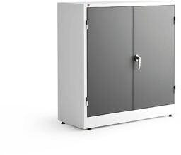 Szafka metalowa STYLE, 1000x1000x400 mm, biały, ciemnoszary