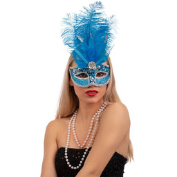 Maska karnawałowa turkusowa