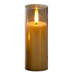 Świeczka LED 18cm 2000K 3xAA płomień dymiona