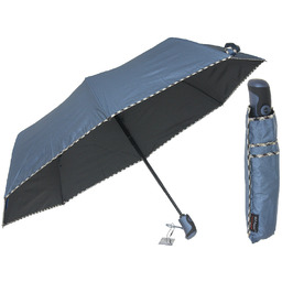 Parasol damski pełny automat niebieski metalic