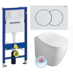 Miska WC stojąca Rimless 36,3x40x52 cm +deska duroplast