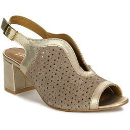 Maciejka Czółenka Damskie Beżowo Złote-36