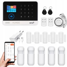 Bezprzewodowy alarm WiFi Gsm duży zestaw Tuya Pl