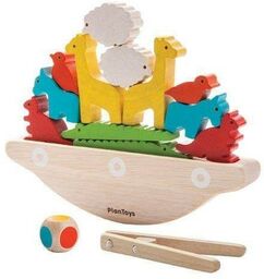 Balansująca łódka drewniana gra manipulacyjna Plan Toys