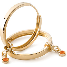 Kolczyki koła z zawieszkami - jadeit różowy, srebro