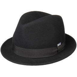 Kapelusz Dziecięcy Filc Wełniany Trilby by Lipodo, czarno-czarny,