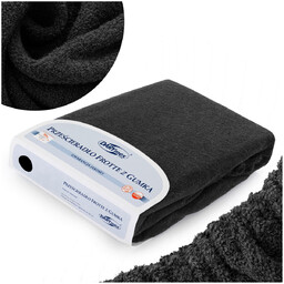 Prześcieradło Frotte z Gumką 002_D Czarny 120x200