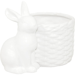 Osłonka figurka wielkanocna ceramiczna zajączek 12x16x11 100204