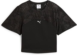 PUMA Koronkowy top - krótki PUMA czarny