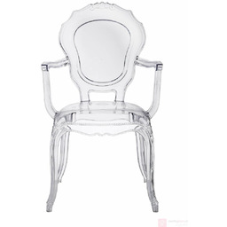 Krzesło transparentne QUEEN ARMS