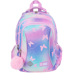 Plecak 3 Komorowy Pink Butterflies 0007