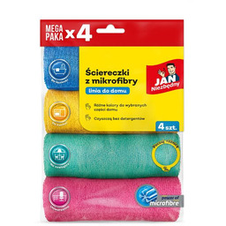 Jan Niezbędny Ściereczki z mikrofibry 4 sztuki