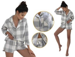 Sensis Piżama damska JOANNA: szary/ecru