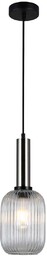 LAMPA wisząca ANTIOLA PND-5588-1M-SC+CL Italux plisowana OPRAWA szklany