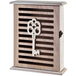 Drewniana skrzynka szafka na klucze naturalne drewno 28x20