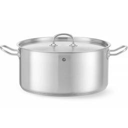 Garnek niski Kitchen Line z pokrywką 12l śr.