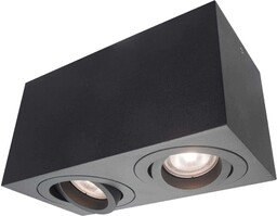 Oczko Lyon oprawa natynkowa 2xGU10 czarna LP-5881/2SM BK