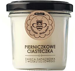 Świeca z wosku sojowego Pierniczkowe Ciasteczka Miodowa Mydlarnia