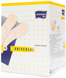 Matopat Universal, plastry z opatrunkiem, 25 mm x