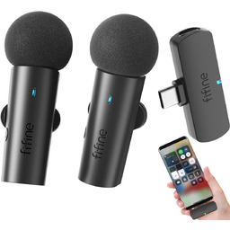 FIFINE M8 mikrofony bezprzewodowe 2.4GHZ mikroporty