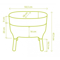 URBALIVE Kwietnik domowy 48 x 50 x 38