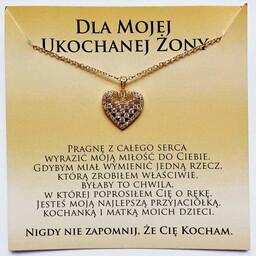 Naszyjnik z dedykacją złoty od Męża dla Ukochanej