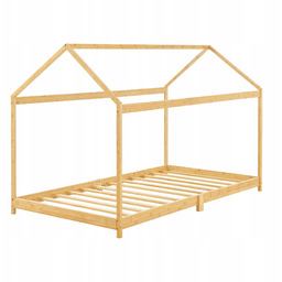 Łóżko Dziecięce domek 90x200 bambusowe Do Pokoju Dziecięcego+