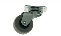 Kółko obrotowe 2502, 40 mm z płytką, nylon-szare