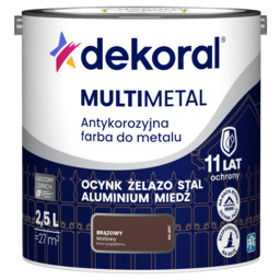 Farba antykorozyjna do metalu MULTIMETAL Brązowy 2,5 l