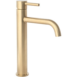 Rea Bateria Umywalkowa REA LUNGO Złota Szczotkowana Wysoka