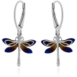 Srebrne kolczyki ważki z tytanem bigiel pr. 925