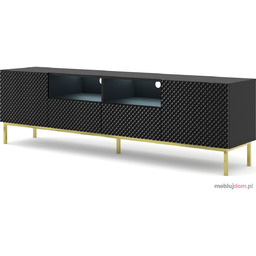 Szafka RTV RAVENNA DIAMOND 200 GOLD FRAME Czarny