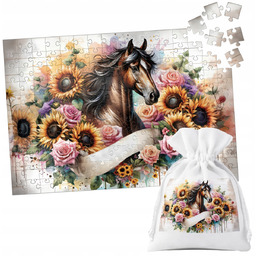 PUZZLE TRADYCYJNE - KOŃ KONIE JAZDA KONNA HOBBY