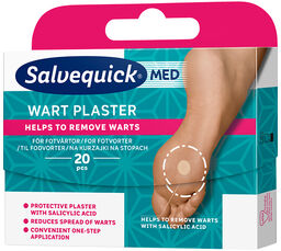 Salvequick Med, plastry na kurzajki na stopach,