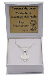 Łańcuszek Srebrny Kordel 1,60 mm z Medalikiem pr