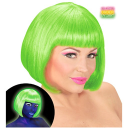 Neonowo zielona peruka Valentina