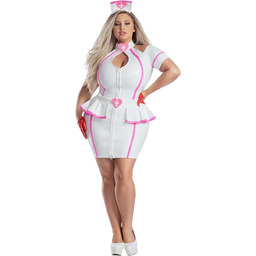 Różowy kostium pielęgniarski dla kobiet 3X