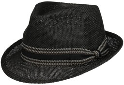 Kapelusz Słomkowy Montreal Trilby by Lipodo, czarny, cm