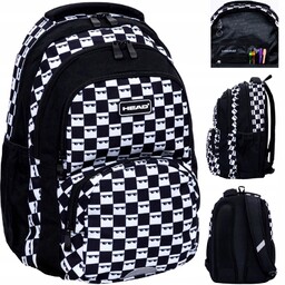 Head Plecak Szkolny Młodzieżowy Szachownica Kratka Krata Klasa