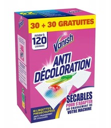Chusteczki do prania wyłapujące kolor Vanish 60 szt.