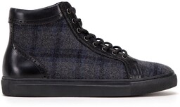Męskie sneakersy skórzane wysokie czarne