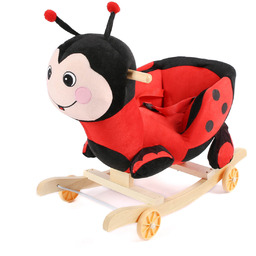 Pluszowy Bujaczek BIEDRONKA na biegunach 2w1  Bujak