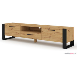 Szafka RTV MEDELLIN 200 Dąb Artisan + Czarny