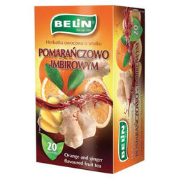 BELIN Herbatka owocowa o smaku pomarańczy z imbirem,
