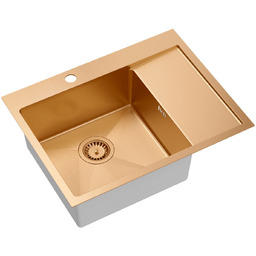 Quadron Zlewozmywak stalowy RUSSEL 116 Miedziany