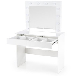 Toaletka z lustrem LED biała mat 94 cm